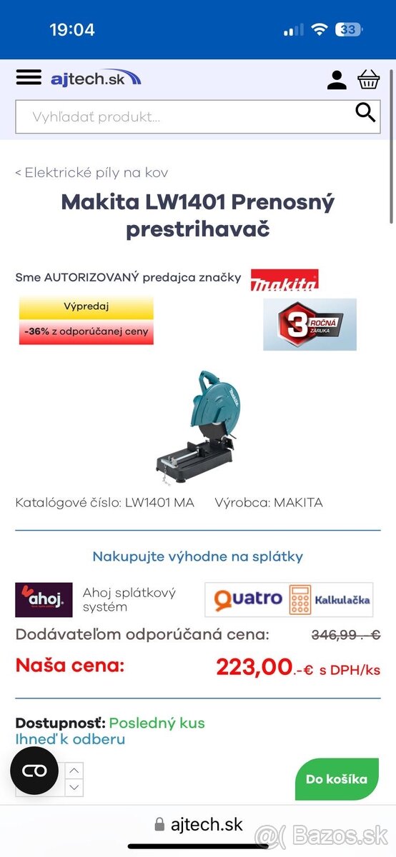 Prenosny prestrihavac Makita