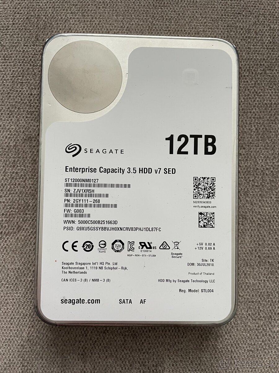 3,5" HDD Seagate Enterprise 12TB / IronWolf 10TB