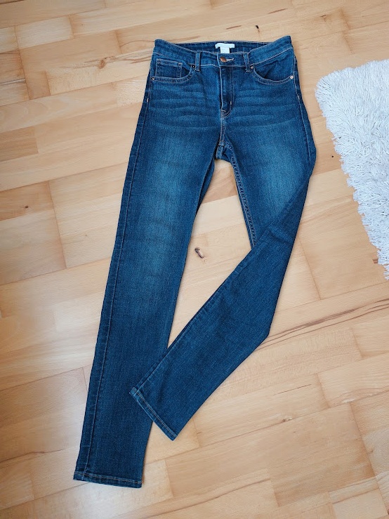 Modre skinny 36 takmer nenosene - H&M