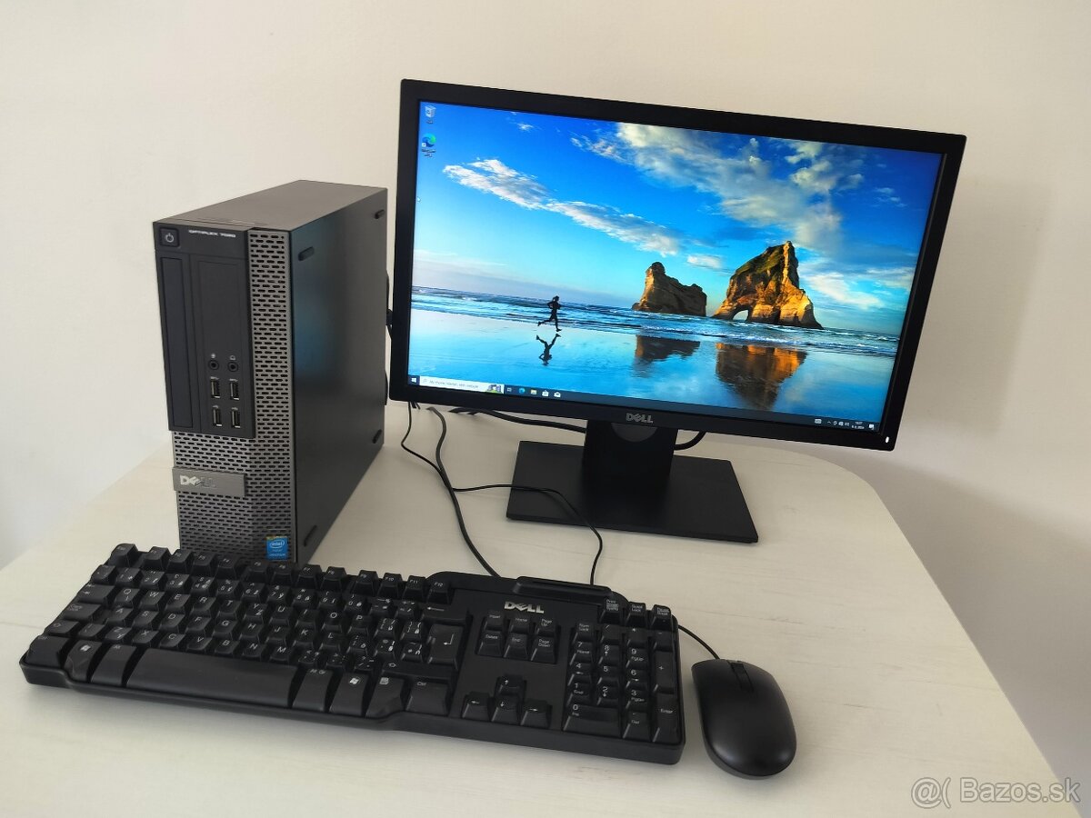 Pocitacova zostava Dell PC intel core i3+monitor+kable