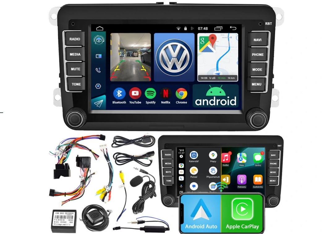 RÁDIO NAVIGÁCIA NCS RS-404 ANDROID VW PASSAT B7 2010-2014