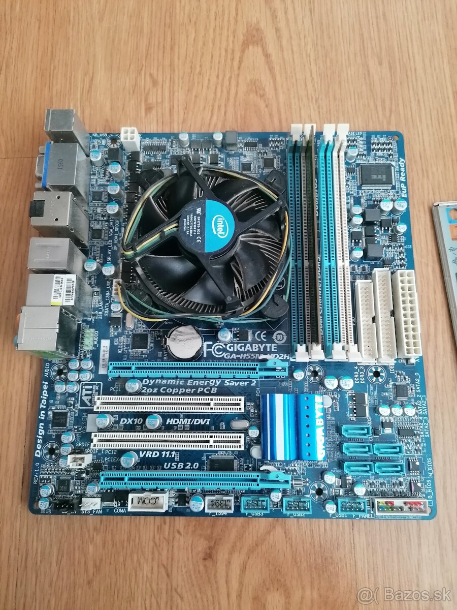 Základnú dosku Gigabyte H55M-UD2H+cpu+ram - predám.