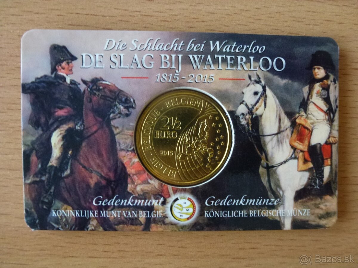 2,5 Euro Belgicko 2015 Waterloo