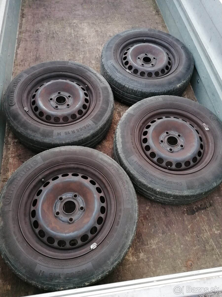 Disky 5x112 6Jx15 H2 ET45 s pneu 195/65 R15 91H