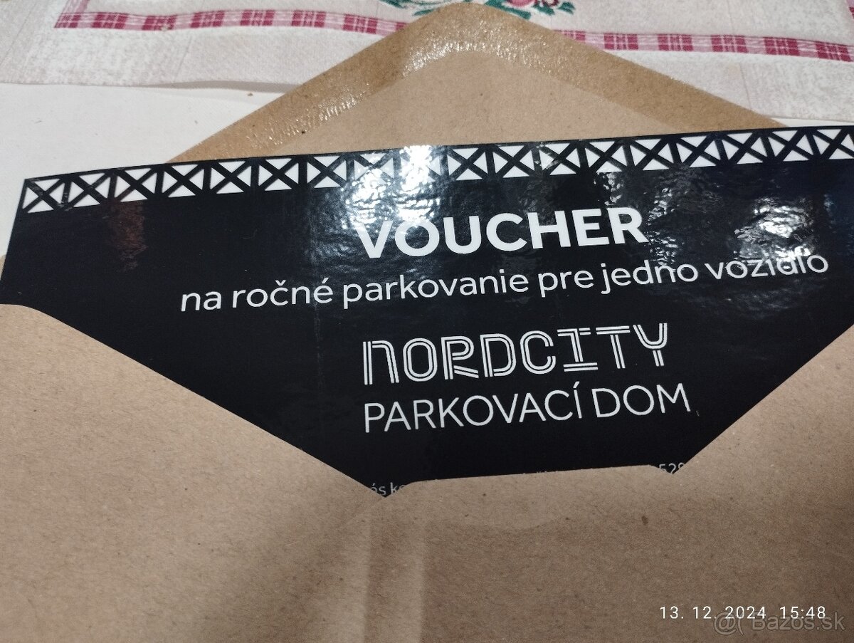 Voucher na ročné parkovanie v NordCity Vlčince