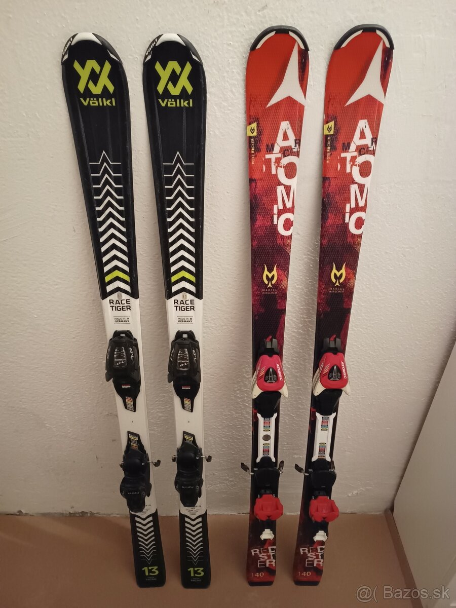 140 cm junior / detske lyze VOLKL a ATOMIC REDSTER