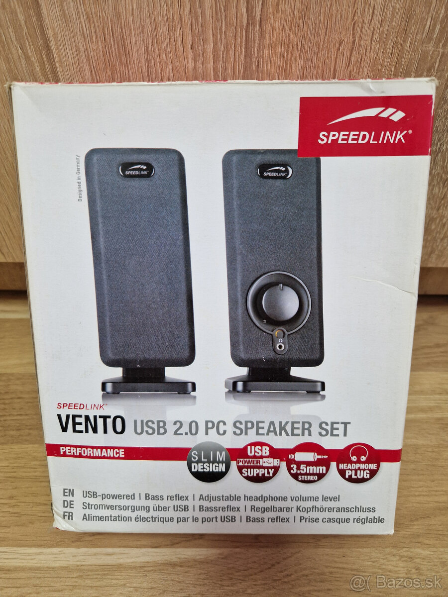 SPEEDLINK VENTO USB 2.0 PC SPEAKER SET