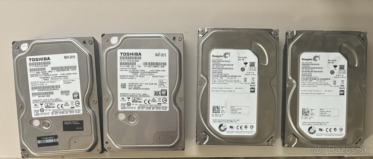 HDD Seagate a TOSHIBA 3,5” 500GB