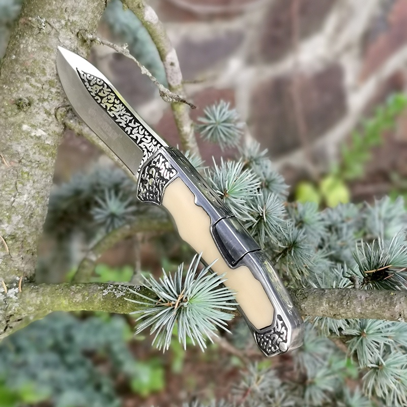 Nôž vreckový Kandar White Bone 21/9cm