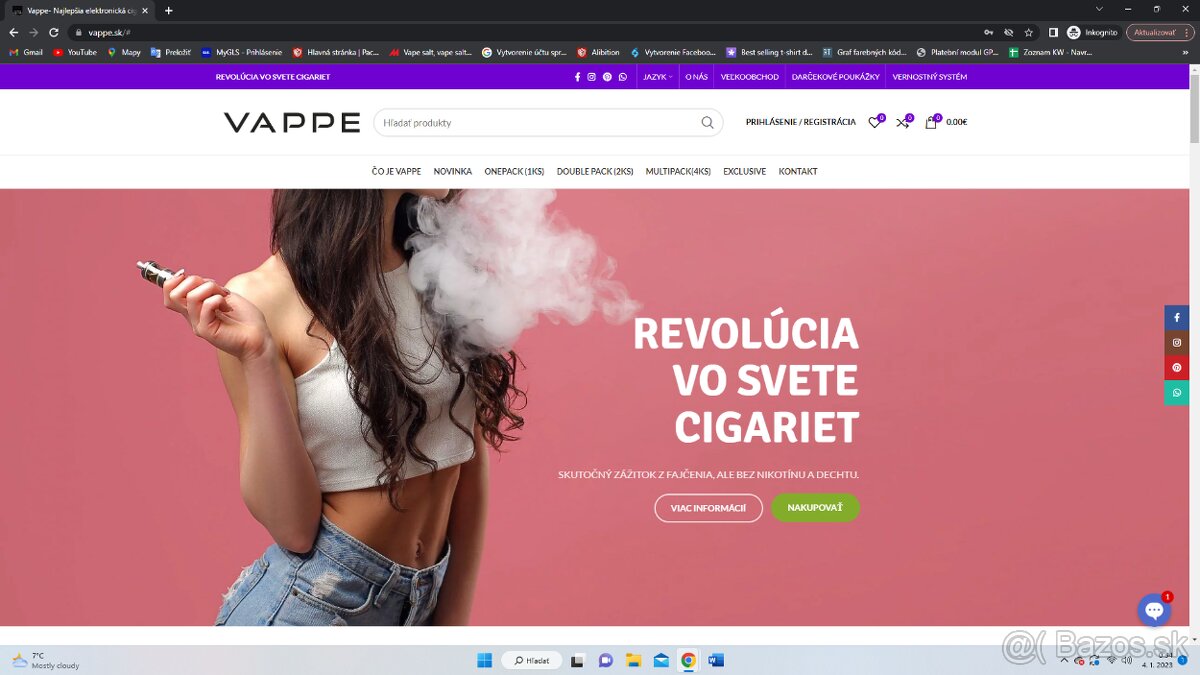 Predám eshop- vlastný brand VAPPE