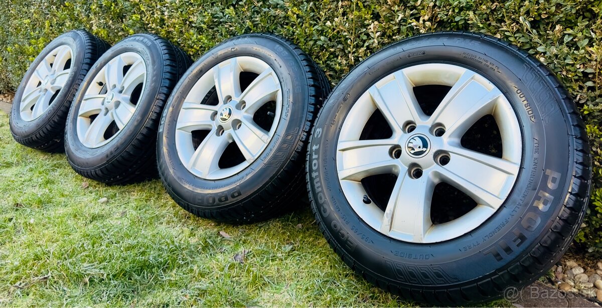 5x112, 195/65 R15, ORIGINÁL Skoda elektrony, 1Z0601025S