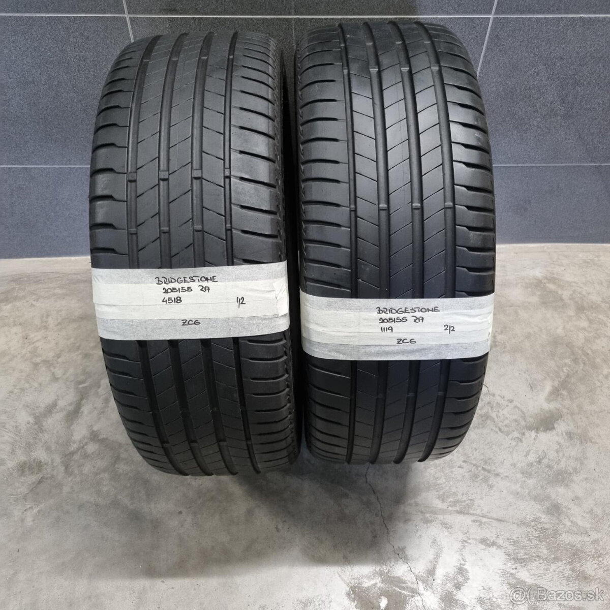 Letné pneumatiky 205/55 R17 BRIDGESTONE DOT1119