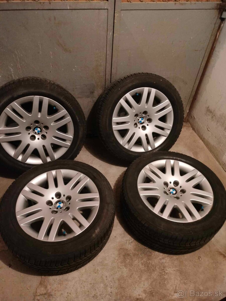 Zimné 4ks alu disky orig. BMW 5x120 R18 pneu 245/50 R18 5mm