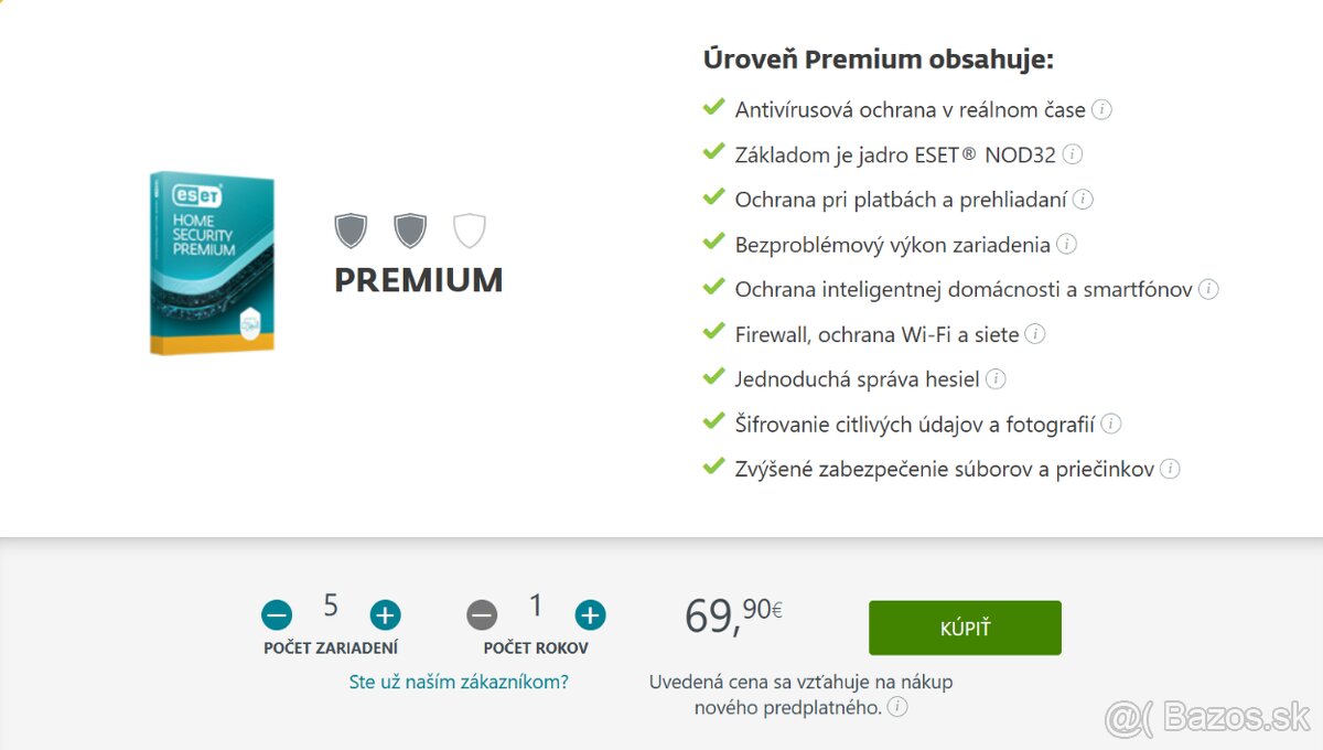 ESET HOME SECURITY PREMIUM - 5 zariadení