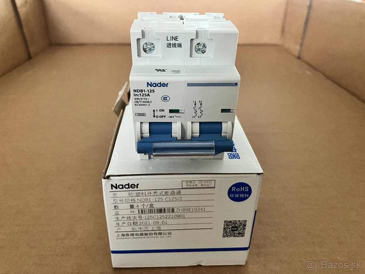 DC istic 2P Nader NDB1-125 C125A/2 2polovy