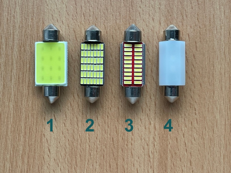 C5W led žiarovky -viac veľkostí a typov (COB, SMD)