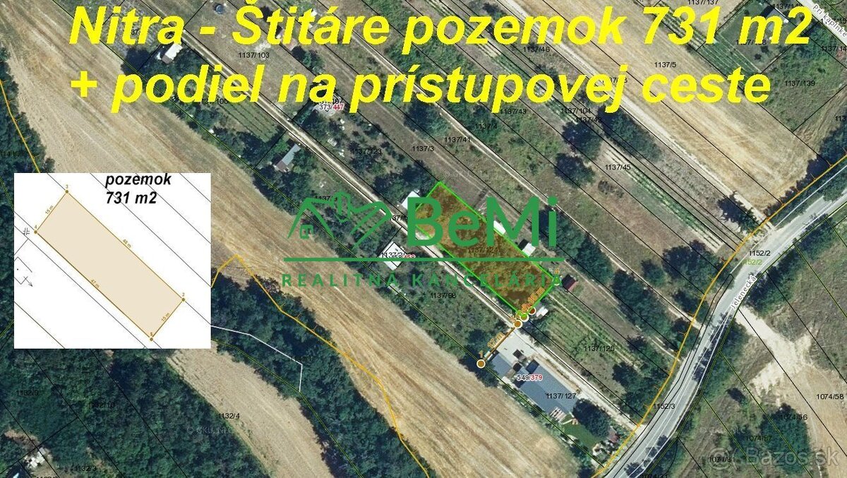 Pozemok pod lesom - 731 m2 , Nitra - Štitáre ID 505-14-MIGa