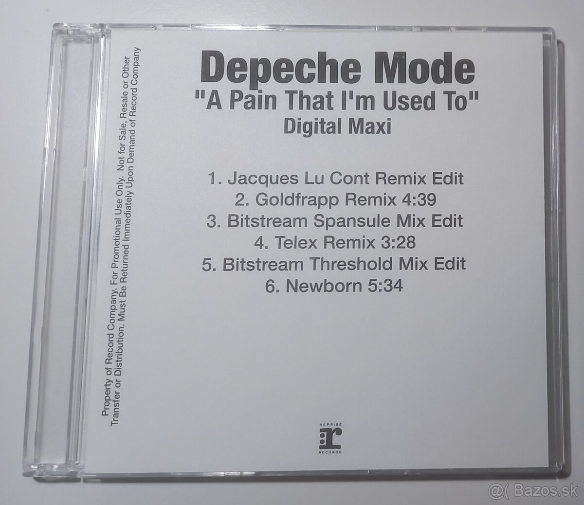 Depeche Mode US CDr Promo A Pain That I'm Used To