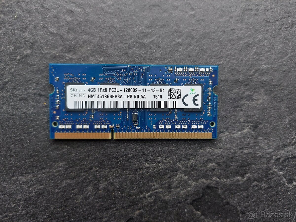 RAM (pamäť) SK Hynix 4GB DDR3L 1600 MHz SO-DIMM