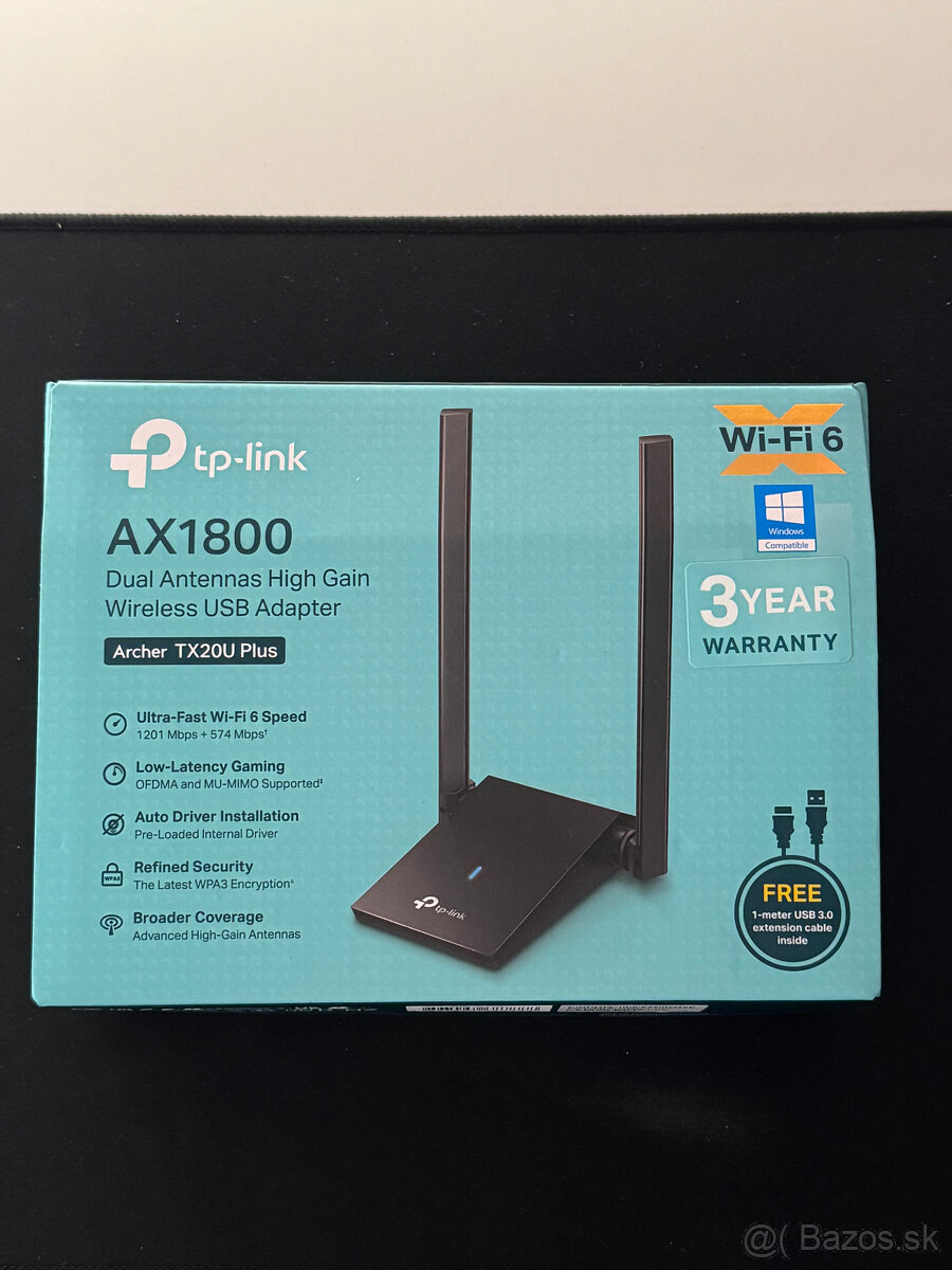 TP-Link Archer TX20U Plus, AX1800 WiFI 6 USB Adaptér