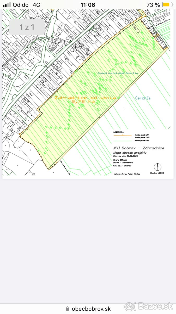 predam pozemok v Bobrove