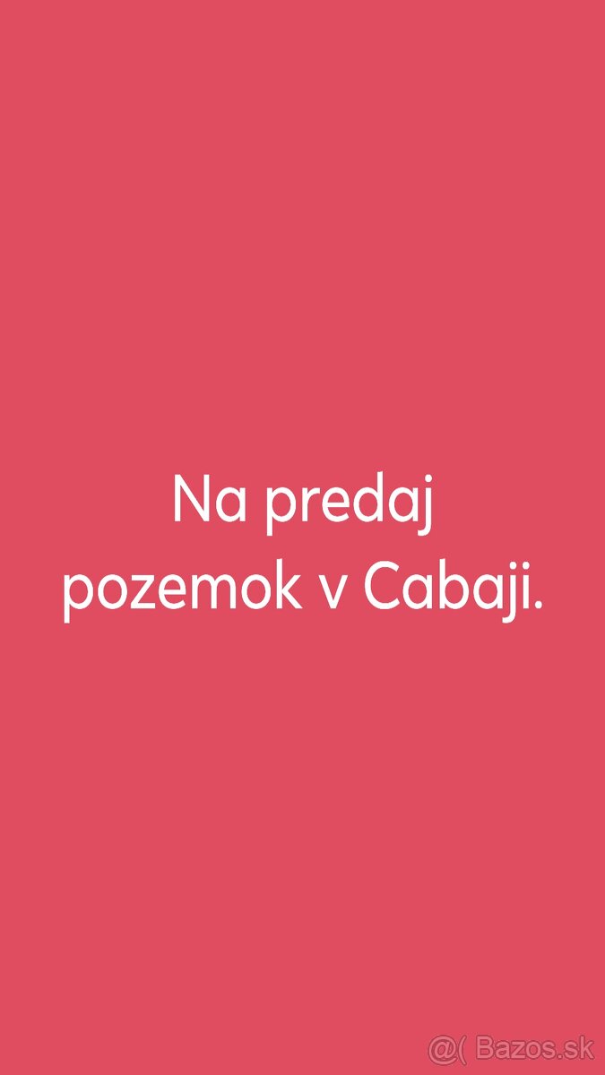 Na predaj stavebné pozemky v obci Cabaj