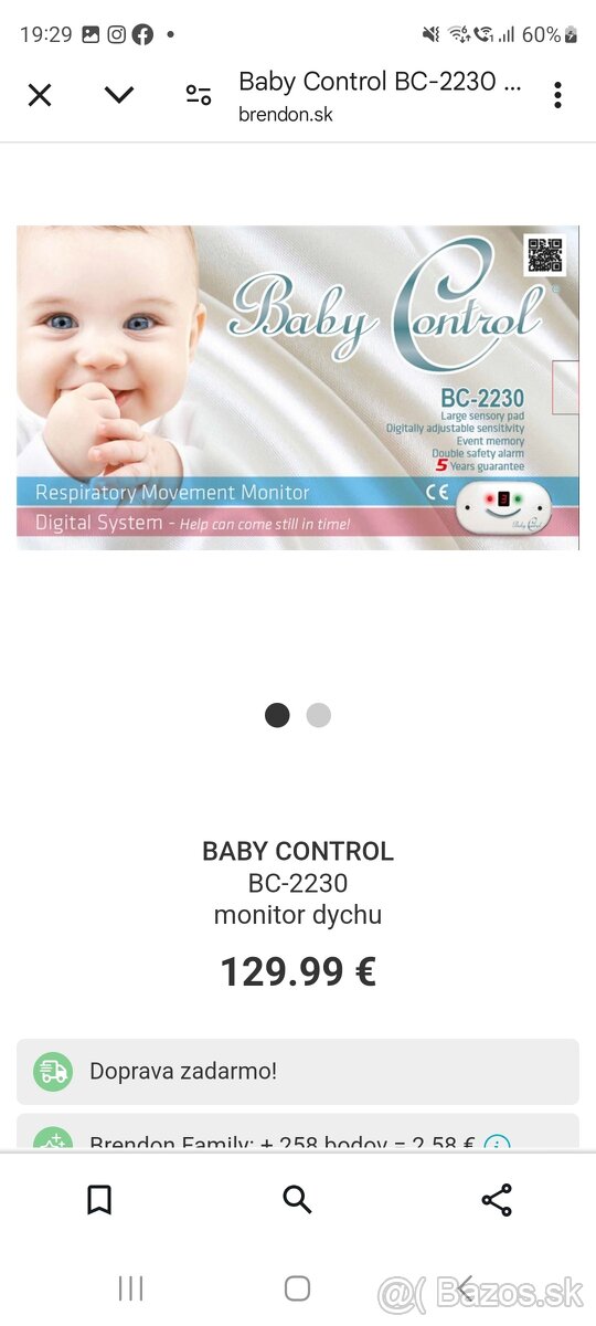 Monitor dychu Baby Control