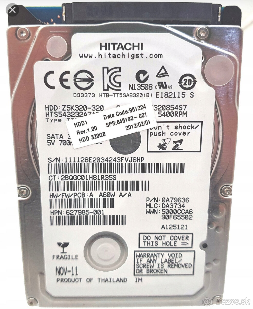 320GB HDD 2,5