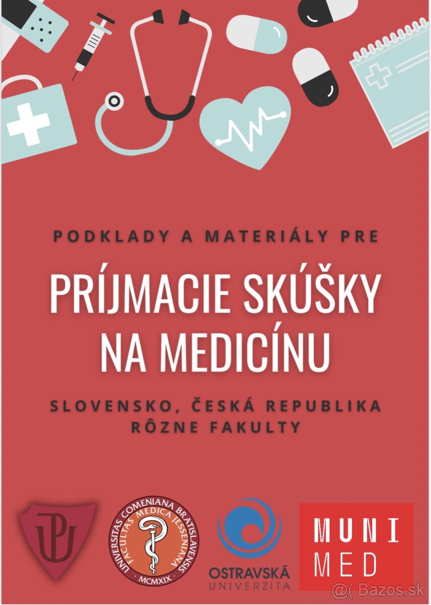 Prijímacie skúšky medicína- Učebnice a materiály