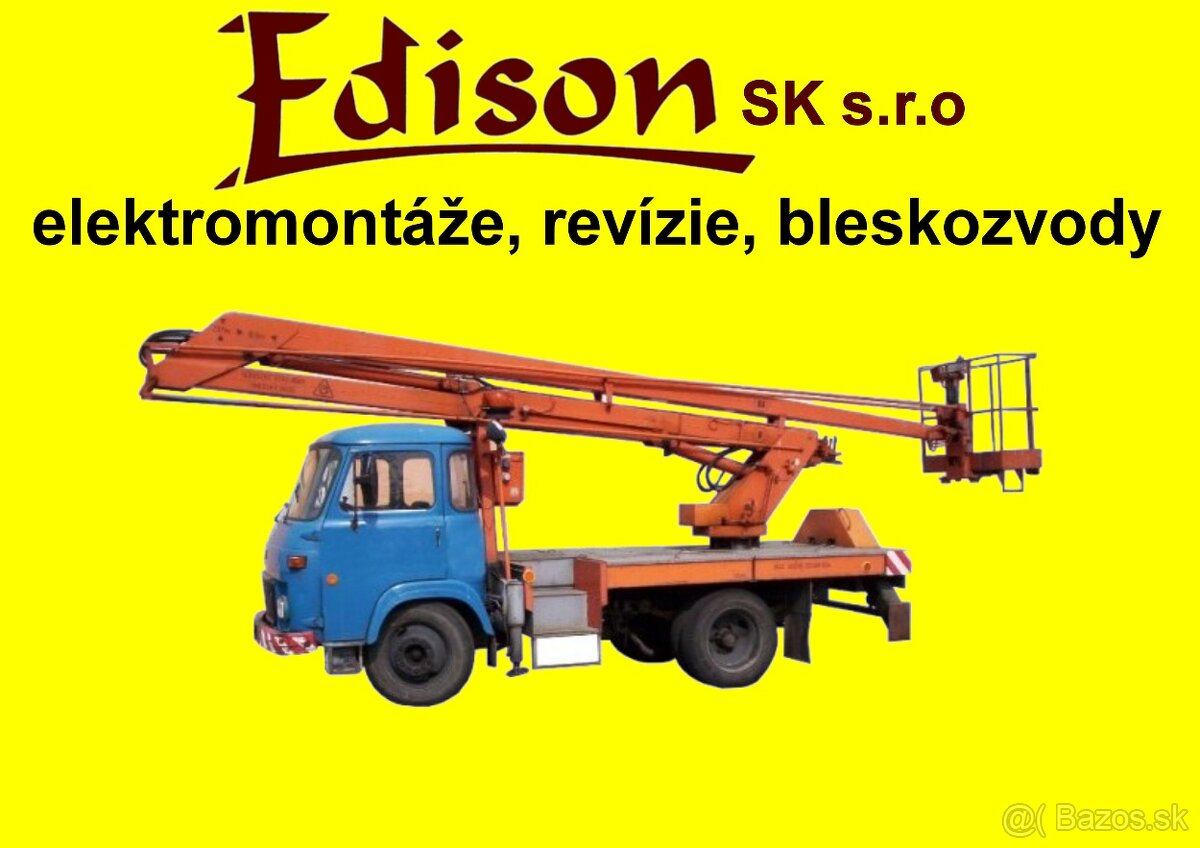 elektrické prípojky,práce s plošinou