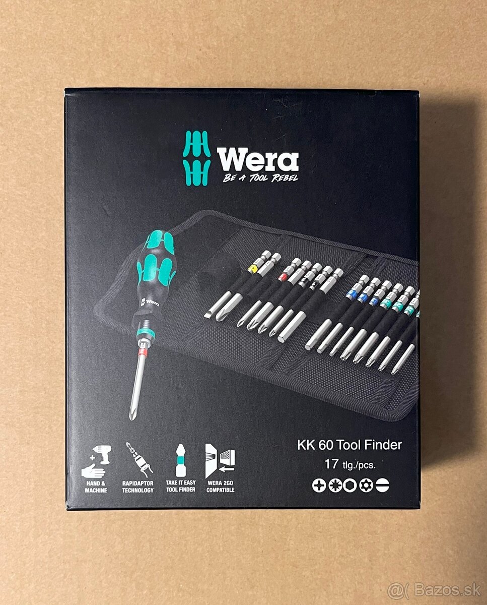 wera kraftform kompakt 60 kk - 17 dielna sada náradia