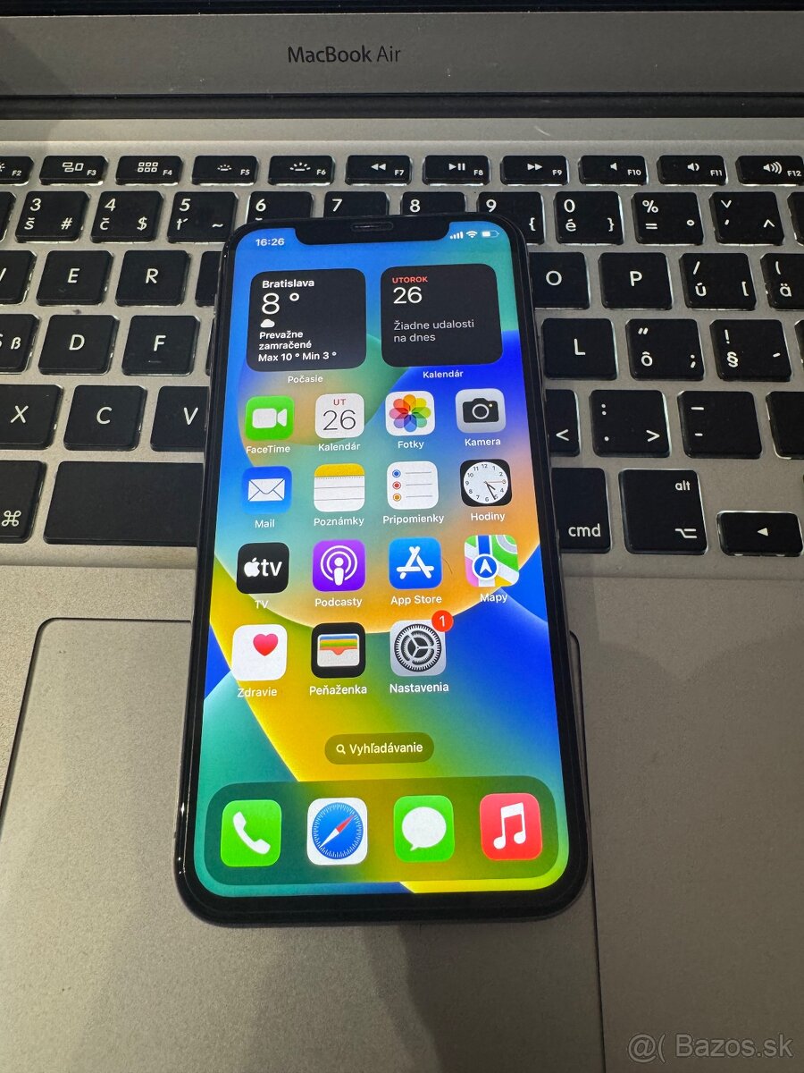 iPhone X 256GB biely,nová bateria