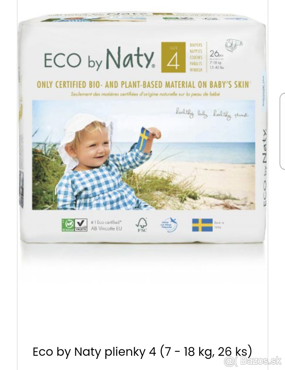 Predám nové detské plienky Eco by Naty.