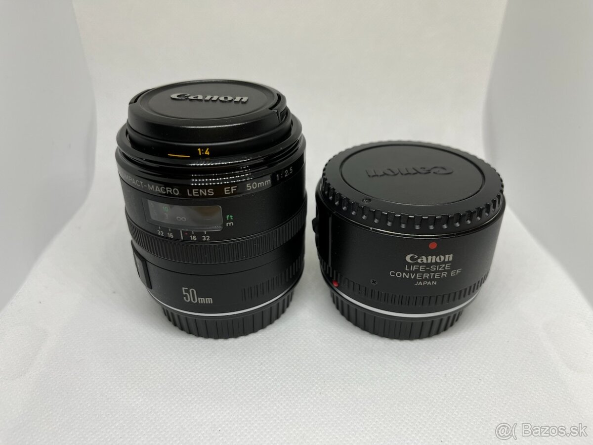 Canon EF 50mm f/2.5 Compact Macro + lifesize converter