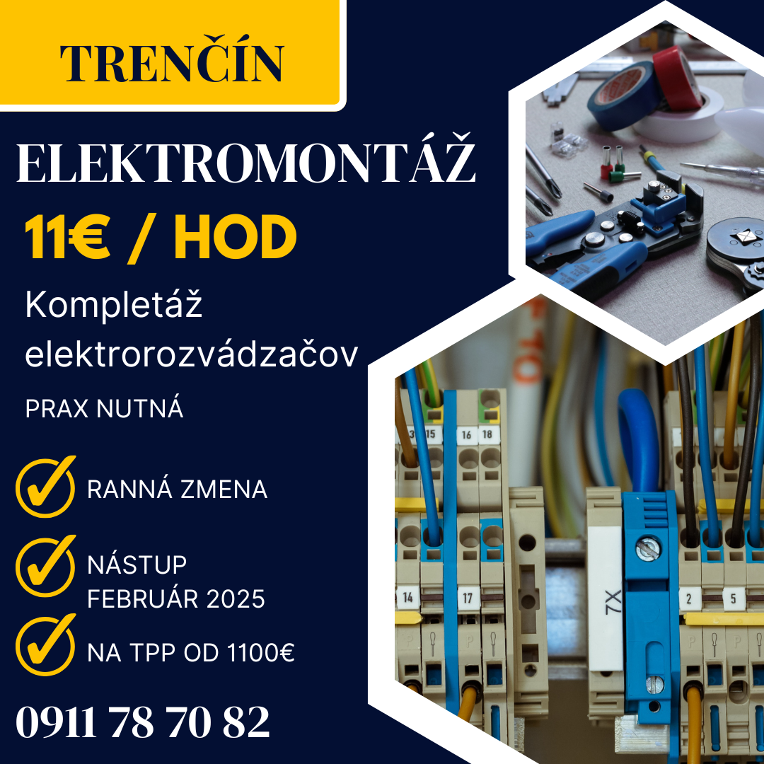 Elektromontáž TRENČÍN 1 zmena