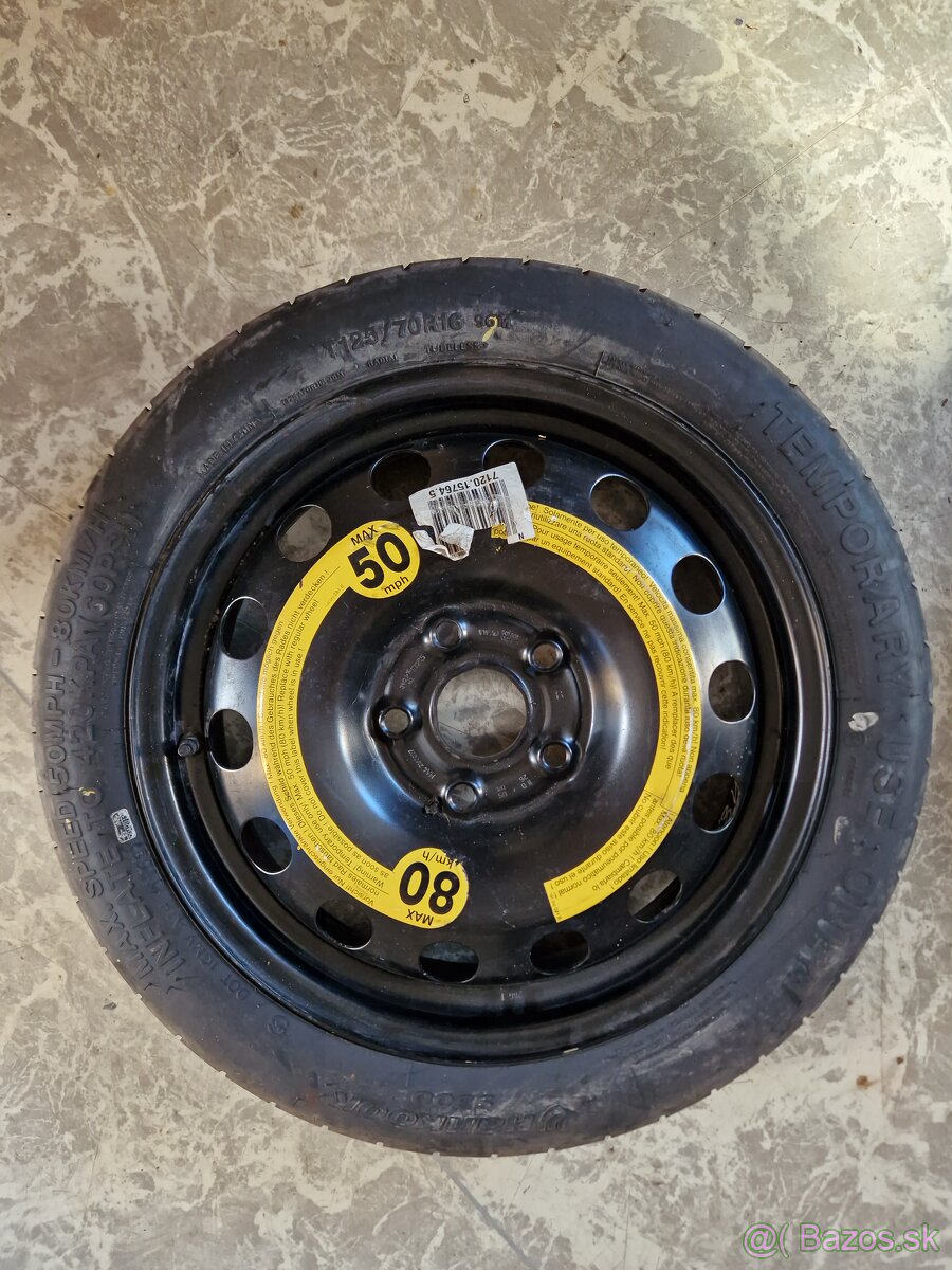 Dojazdové koleso 125/70 R16