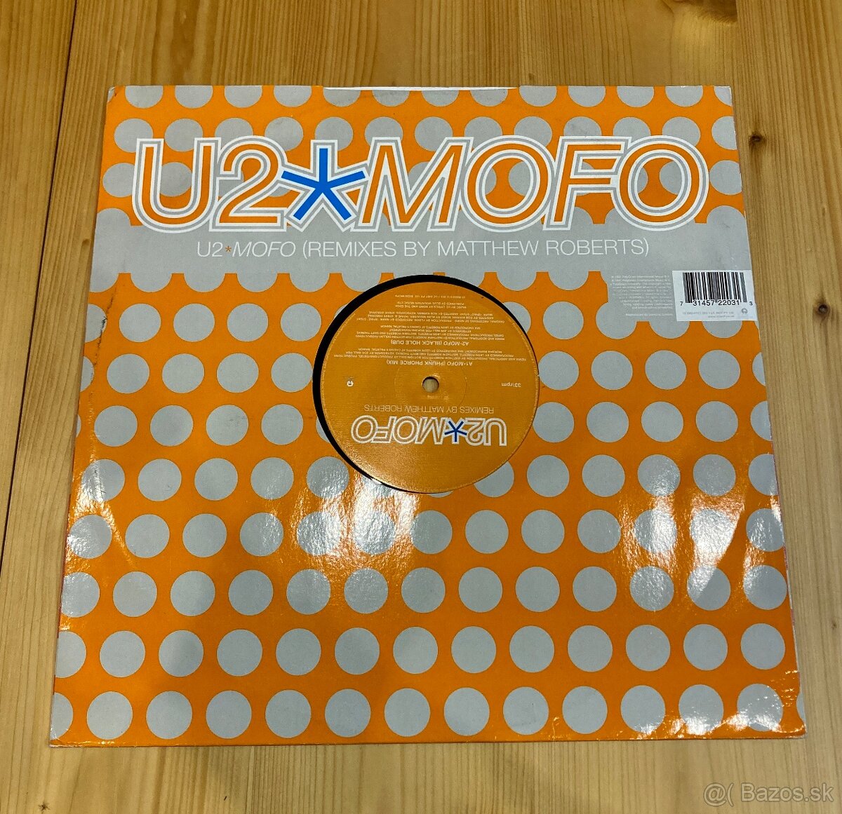 U2 ‎– 12" Vinyl - MOFO (Remixes ) - NM