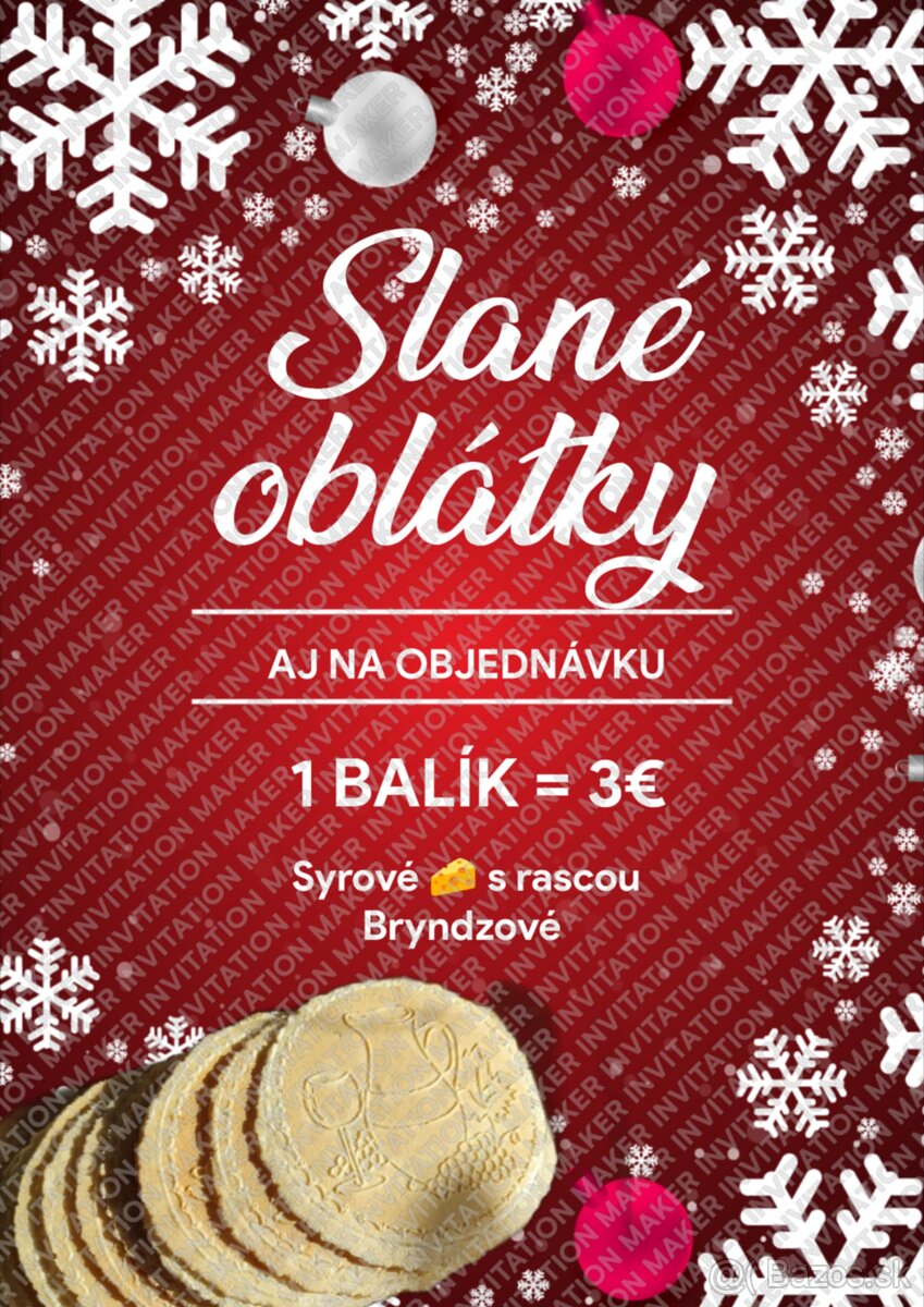 Vianočné oblátky slané