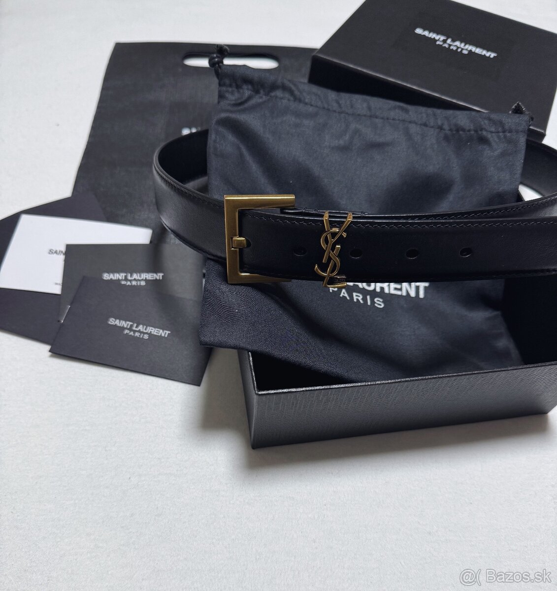 Yves Saint Laurent Cassandre leather belt