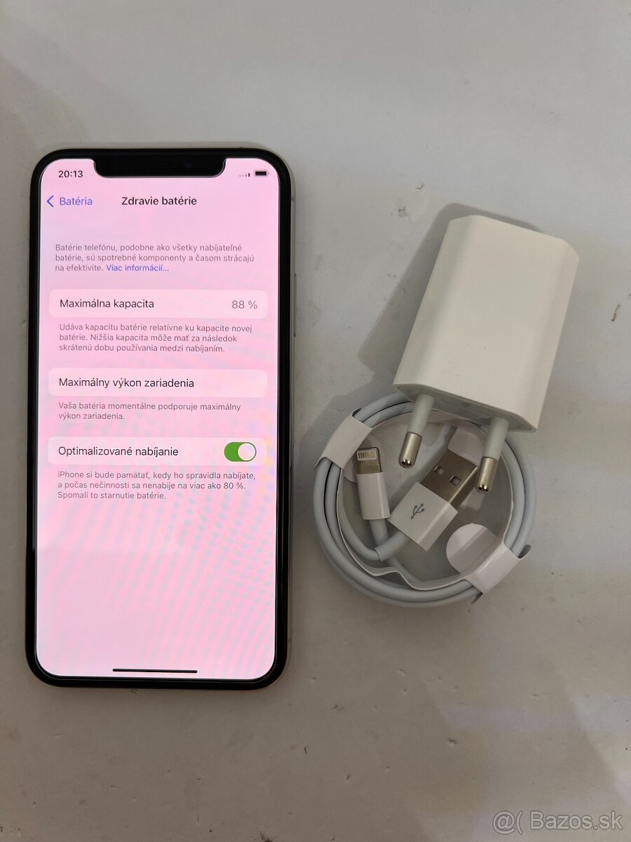 IPHONE XS SILVER 64GB ZÁRUKA - STAV AKO NOVÝ