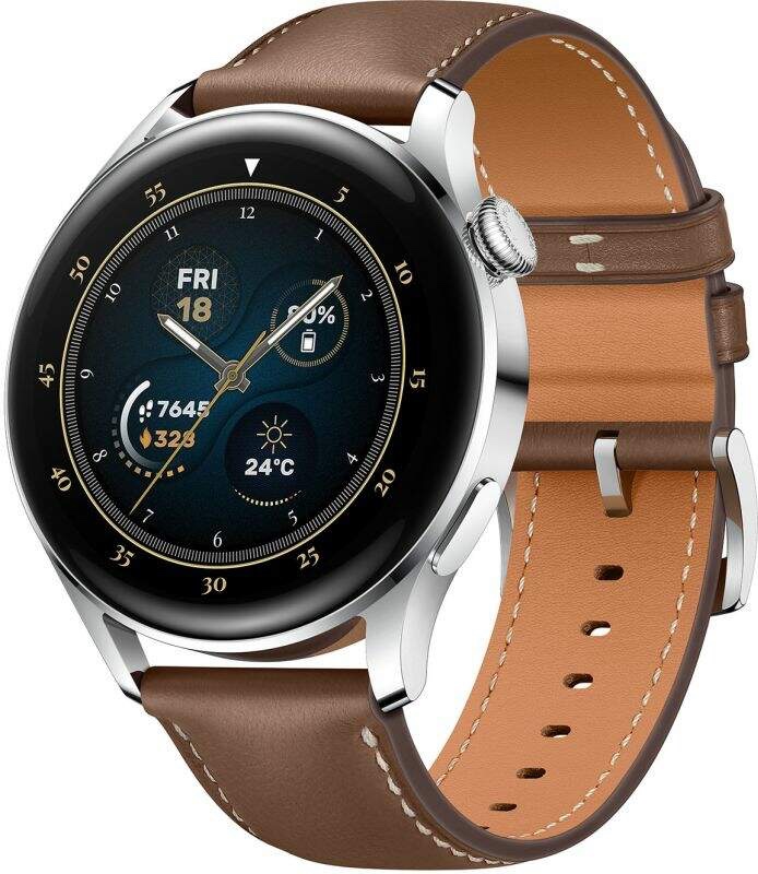 HUAWEI WATCH 3 hnedé (záruka rok a pol) + kryt, krabica