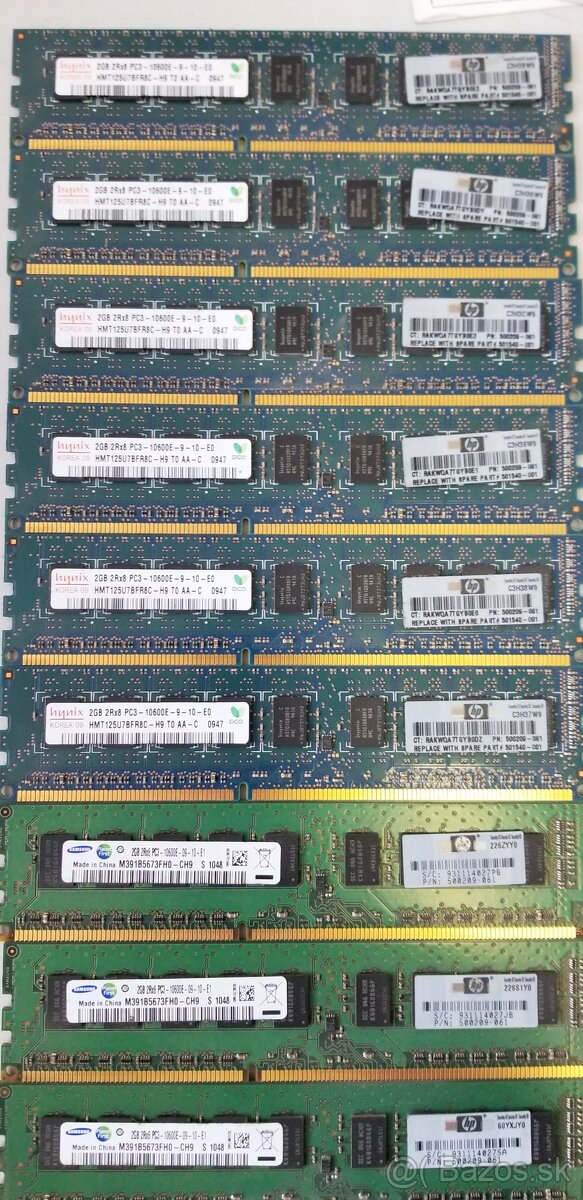 Serverova UDIMM DDR3 RAM HP 2GB