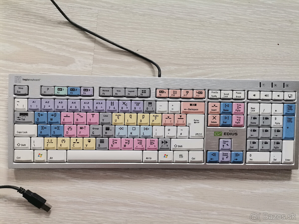 Edius klávesnica logickeyboard