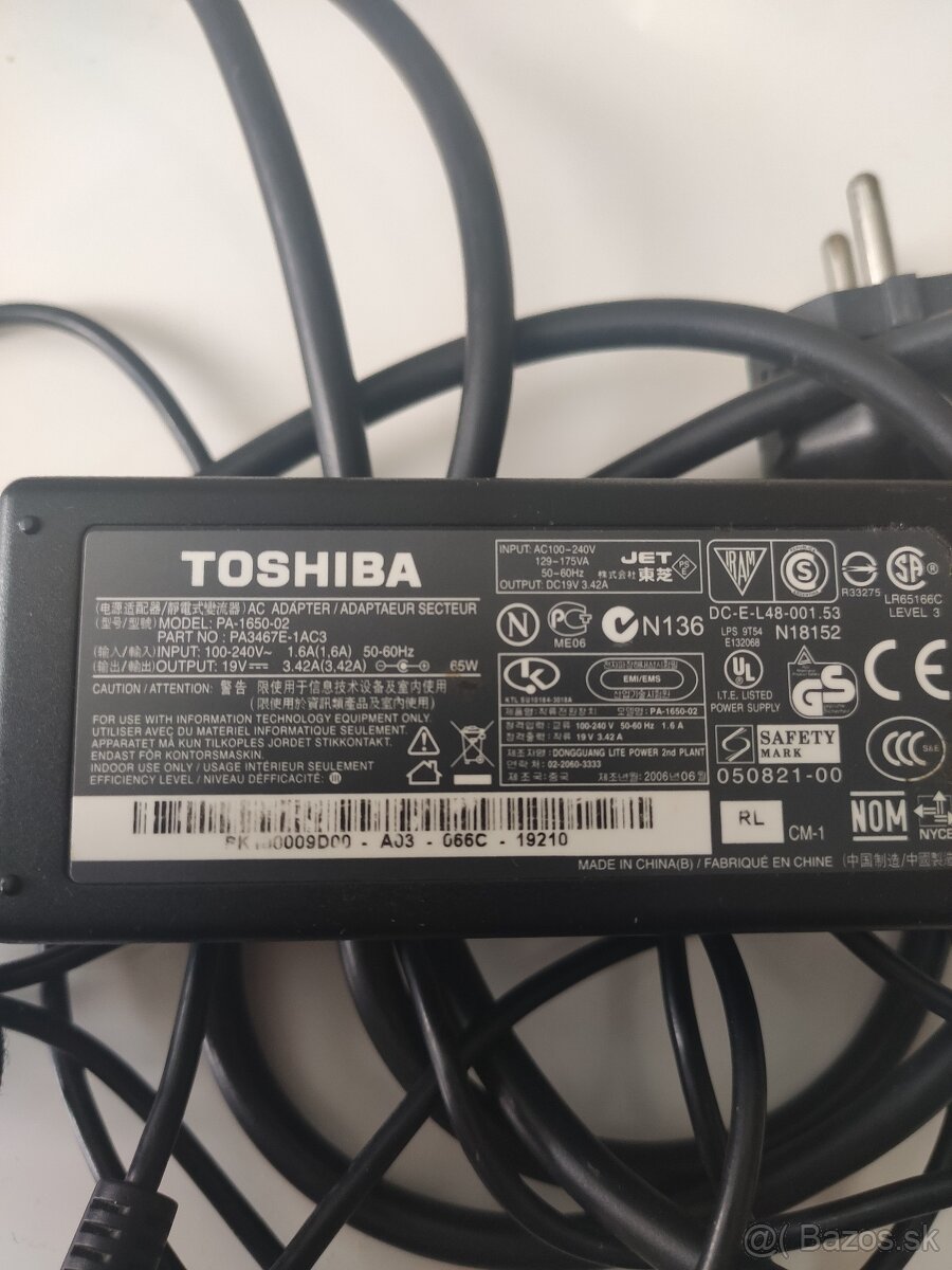 Nabíjačka Toshiba originál 65W