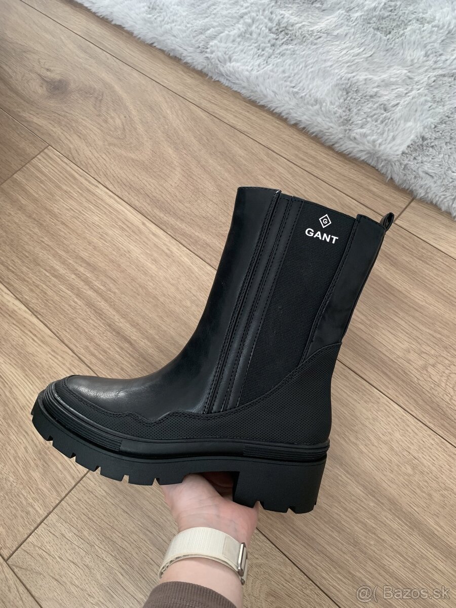 čierne dámske čižmy Gant - Chelsea boots 36/37 - zateplené