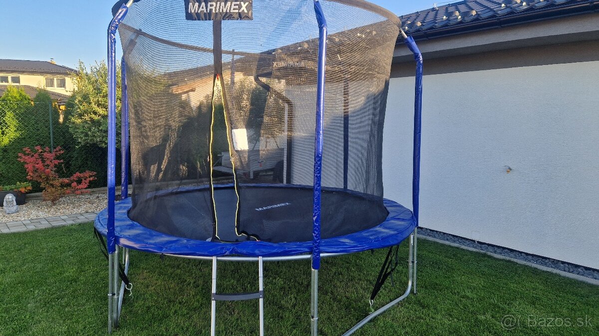 Trampolina Marimex 305 + ochranná sieť + rebrík