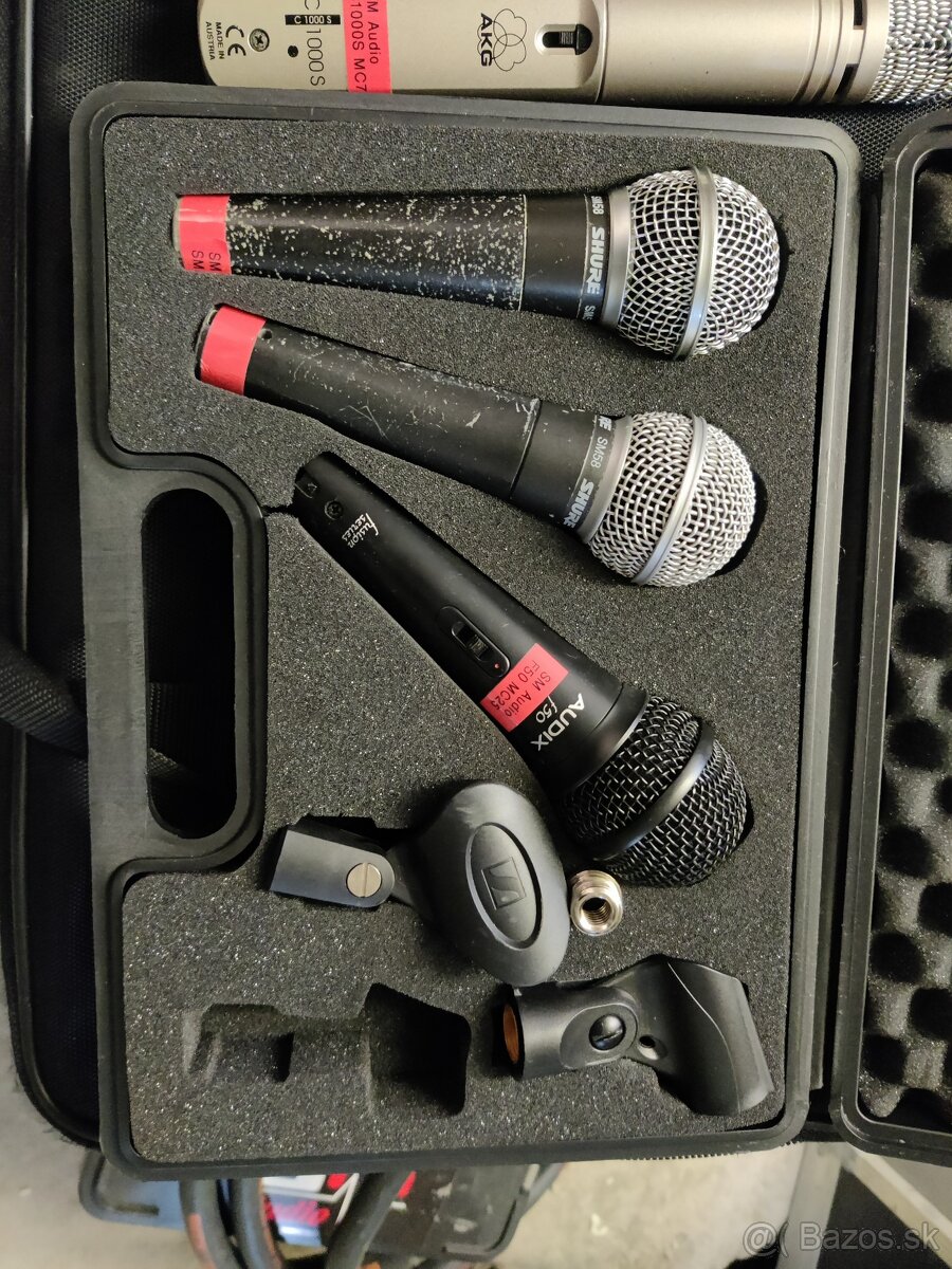 Mikrofóny  AKG , shure , Sennheiser , beyerdynamic