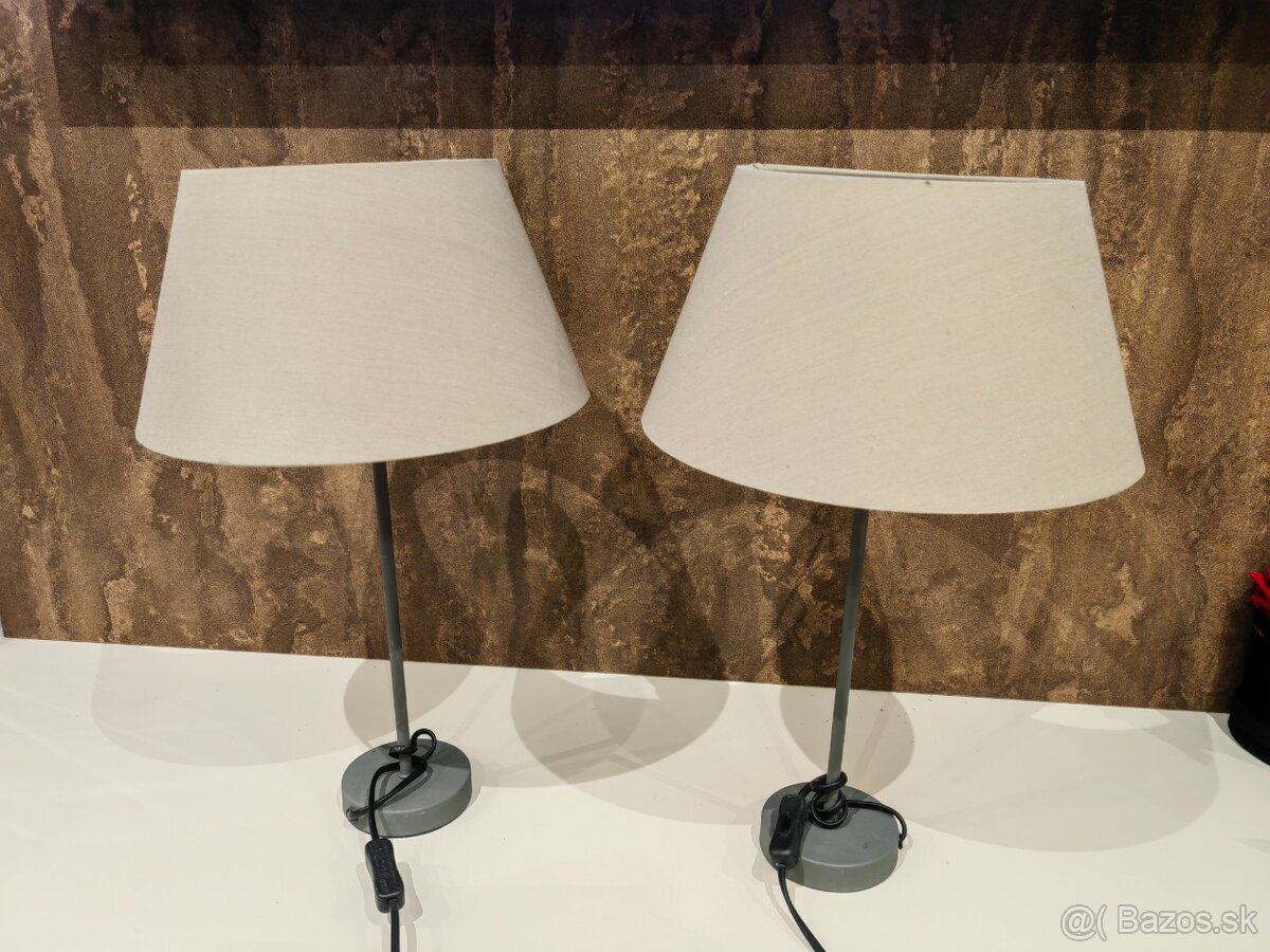 stolová lampa 2ks béžovo šedá