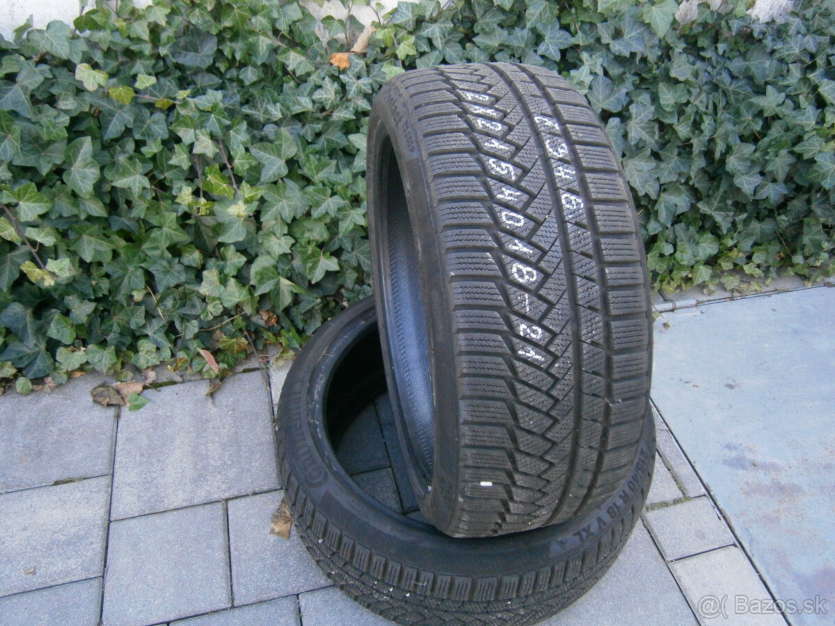 Predám 2x zimné ako nové pneu Continental 215/40 R18 89VXL