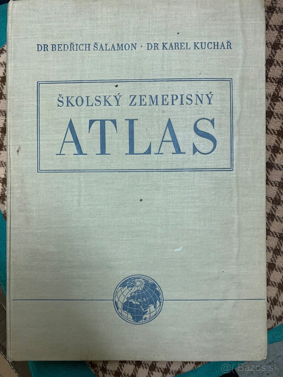 Predám 2 ks školský zemepis. atlas z r. 1953